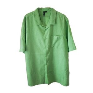 Design Collective by Cintas Men's Green Short Sleeve Button Front Shirt w/Pocket